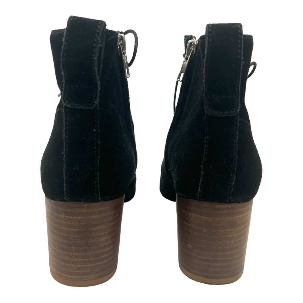 Madewell Emilia Black Suede Lace Up Block Heeled Casual Booties Women’s 8.5 - Picture 7 of 13